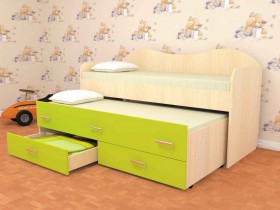 Кровать детская Нимфа двухместная 2.0 Венге/Дуб молочный в Таврическом - tavricheskoe.katalogmebeli.com | фото 2