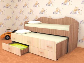 Кровать детская Нимфа двухместная 2.0 Венге/Дуб молочный в Таврическом - tavricheskoe.katalogmebeli.com | фото 3