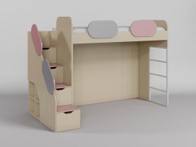 Детская комната Грэйси (Розовый/Серый/корпус Клен) в Таврическом - tavricheskoe.katalogmebeli.com | фото 10