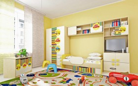 Детская комната Клаксон (Бежевый/корпус Клен) в Таврическом - tavricheskoe.katalogmebeli.com | фото 2