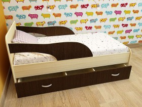 Кровать детская Максимка Млечный дуб/Венге в Таврическом - tavricheskoe.katalogmebeli.com | фото