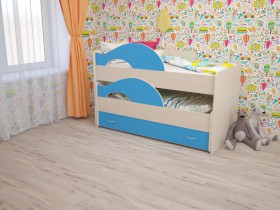 Кровать детская Радуга 1600 Млечный дуб/Венге в Таврическом - tavricheskoe.katalogmebeli.com | фото 4
