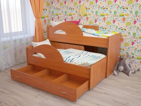Кровать детская Радуга 1600 Млечный дуб/Венге в Таврическом - tavricheskoe.katalogmebeli.com | фото 6