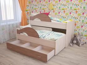 Кровать детская Радуга 1600 Млечный дуб/Венге в Таврическом - tavricheskoe.katalogmebeli.com | фото 7