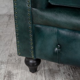 Диван кожаный Лофт Честер (темно-зеленый) в Таврическом - tavricheskoe.katalogmebeli.com | фото 2