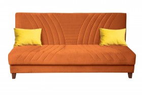 Диван-кровать "Бэлла" (велюр нео терра/подушки микровелюр желтый) в Таврическом - tavricheskoe.katalogmebeli.com | фото 3
