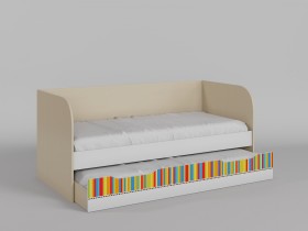 Диван-кровать Клаксон без машинок (Белый/корпус Клен) в Таврическом - tavricheskoe.katalogmebeli.com | фото