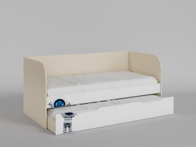 Диван-кровать Санни (Белый/корпус Клен) в Таврическом - tavricheskoe.katalogmebeli.com | фото