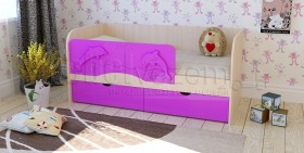 Друзья Кровать детская 2 ящика 1.6 Фиолетовый глянец в Таврическом - tavricheskoe.katalogmebeli.com | фото