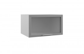 Гарда ГВПГС 800 шкаф верхний горизонтальный глубокий со стеклом высокий (Ваниль/корпус Серый) в Таврическом - tavricheskoe.katalogmebeli.com | фото