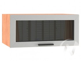 Шкаф верхний Глетчер ШВГС 810 (Гейнсборо силк/дуб крафт/горизонт/стекло) в Таврическом - tavricheskoe.katalogmebeli.com | фото