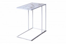 Журнальный столик Stone 018 (Прямоугольный) Металл/Керамика 500 Белый в Таврическом - tavricheskoe.katalogmebeli.com | фото