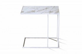 Журнальный столик Stone 018 (Прямоугольный) Металл/Керамика 500 Белый в Таврическом - tavricheskoe.katalogmebeli.com | фото 2