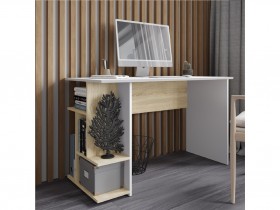 Компьютерный стол СКМ-6 белый/дуб сонома в Таврическом - tavricheskoe.katalogmebeli.com | фото