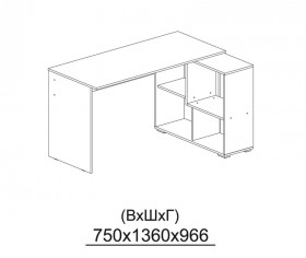 Компьютерный стол угловой СКМУ-4 белый в Таврическом - tavricheskoe.katalogmebeli.com | фото 3