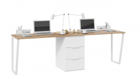 Комплект столов письменных с 1 тумбой универсальной «Порто» в Таврическом - tavricheskoe.katalogmebeli.com | фото