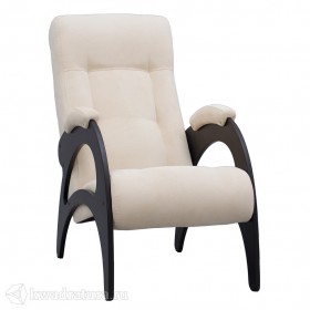 Кресло для отдыха Неаполь Модель 9 без лозы (Венге-эмаль/Ткань Ваниль Verona Vanilla) в Таврическом - tavricheskoe.katalogmebeli.com | фото 1