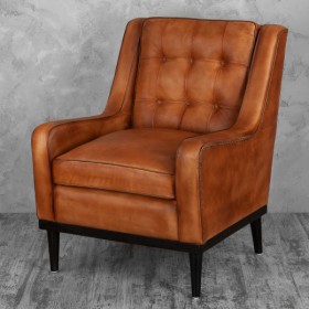 Кресло кожаное Элегант (Бордовый) в Таврическом - tavricheskoe.katalogmebeli.com | фото 2