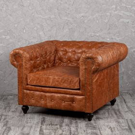 Кресло кожаное Лофт Честер (кожа буйвола) в Таврическом - tavricheskoe.katalogmebeli.com | фото