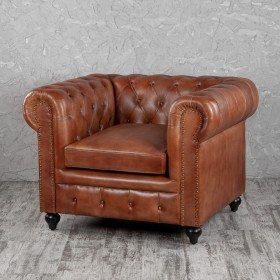 Кресло кожаное Лофт Честер (кожа) в Таврическом - tavricheskoe.katalogmebeli.com | фото