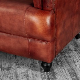 Кресло кожаное Лофт Честер-Нью (Коричневый) в Таврическом - tavricheskoe.katalogmebeli.com | фото 4