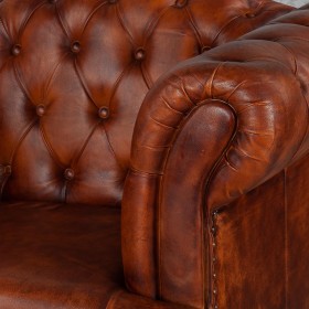Кресло кожаное Лофт Честер-Нью (Коричневый, Рыжий) в Таврическом - tavricheskoe.katalogmebeli.com | фото 4