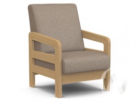 Кресло отдыха Вега-34 (бук лак/UNO CARAMEL) в Таврическом - tavricheskoe.katalogmebeli.com | фото