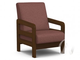 Кресло отдыха Вега-34 (орех лак/UNO BERRY) в Таврическом - tavricheskoe.katalogmebeli.com | фото 1