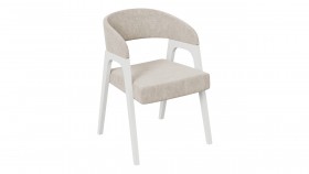 Кресло «Техас 1» (Белый матовый/Микровелюр Jercy Cream №208) в Таврическом - tavricheskoe.katalogmebeli.com | фото