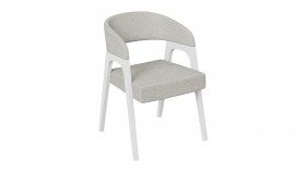 Кресло «Техас 1» (Белый матовый/Шенилл Estetica Moonstone №221) в Таврическом - tavricheskoe.katalogmebeli.com | фото