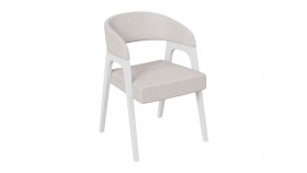 Кресло «Техас 1» (Белый матовый/Шенилл Estetica Vanille №220) в Таврическом - tavricheskoe.katalogmebeli.com | фото