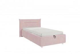Кровать 0.9 Альба (Нежно-розовый велюр/под-мех) в Таврическом - tavricheskoe.katalogmebeli.com | фото