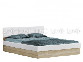 Кровать 1,4 спальня Фортуна (Дуб сонома/белый глянец) в Таврическом - tavricheskoe.katalogmebeli.com | фото
