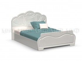 Кровать 1,4м Гармония (Белый/Белый глянец) в Таврическом - tavricheskoe.katalogmebeli.com | фото