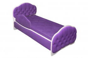 Кровать 160 Гармония 32 Фиолетовый (мягкий бортик) в Таврическом - tavricheskoe.katalogmebeli.com | фото