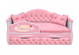 Кровать 160 серии Иллюзия 2 ящика 15 Бледно-розовый (подушки) в Таврическом - tavricheskoe.katalogmebeli.com | фото