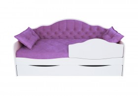 Кровать 170 серии Иллюзия Лайт 1 ящик 32 Фиолетовый (подушки) в Таврическом - tavricheskoe.katalogmebeli.com | фото