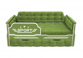 Кровать 170 серии Спорт 1 ящик 76 Зелёный (мягкие боковые накладки) в Таврическом - tavricheskoe.katalogmebeli.com | фото