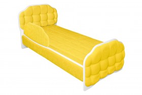Кровать 180 Атлет 74 жёлтый (мягкий бортик) в Таврическом - tavricheskoe.katalogmebeli.com | фото