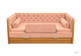 Кровать 180 серии Леди + ящик 15 Бледно-розовый (мягкий бортик/подушка валик) в Таврическом - tavricheskoe.katalogmebeli.com | фото