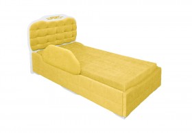 Кровать 190 Атлет Lux 74 Жёлтый (мягкий бортик) в Таврическом - tavricheskoe.katalogmebeli.com | фото