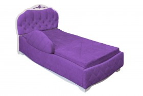 Кровать 190 Гармония Lux 32 Фиолетовый (мягкий бортик) в Таврическом - tavricheskoe.katalogmebeli.com | фото