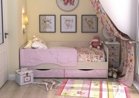 Кровать Алиса КР-812 1,6 Белфорд/Розовый металлик в Таврическом - tavricheskoe.katalogmebeli.com | фото 2