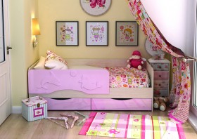 Кровать Алиса КР-812 1,6 Белфорд/Розовый металлик в Таврическом - tavricheskoe.katalogmebeli.com | фото 1
