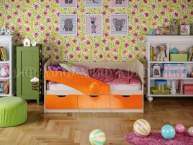 Кровать Бабочки 1,8м (Оранжевый металлик) в Таврическом - tavricheskoe.katalogmebeli.com | фото