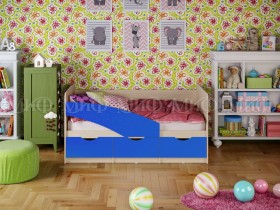 Кровать Бабочки 1,8м (Синий матовый) в Таврическом - tavricheskoe.katalogmebeli.com | фото