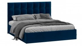 Кровать без ПМ «Эмбер» Велюр Confetti/Blue в Таврическом - tavricheskoe.katalogmebeli.com | фото
