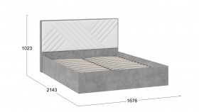 Кровать без ПМ «Хилтон» Тип 1 Ателье светлый/Белый в Таврическом - tavricheskoe.katalogmebeli.com | фото 3
