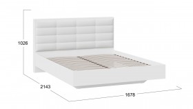 Кровать без подъемного механизма «Агата» Белый в Таврическом - tavricheskoe.katalogmebeli.com | фото 3