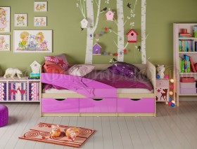 Кровать детская 1,6м Дельфин (Сиреневый металлик) в Таврическом - tavricheskoe.katalogmebeli.com | фото